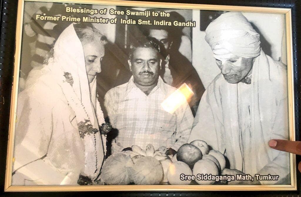 File photo of Swamiji with former PM Indira Gandhi | Shankar Bidari