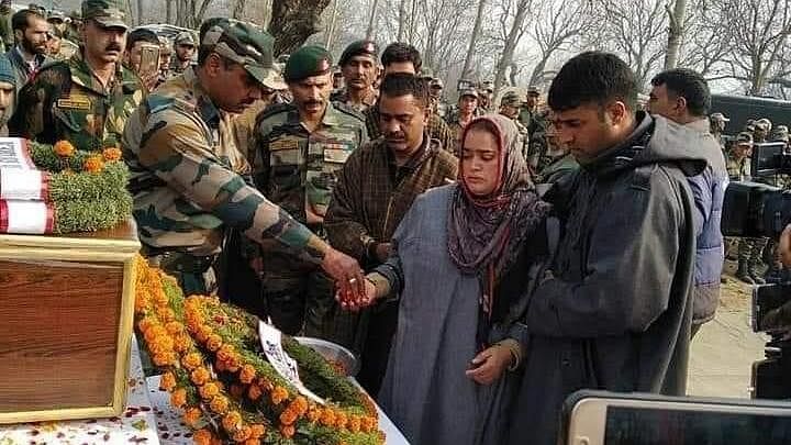  Lance Naik Wani's family at his funeral | By special arrangement 