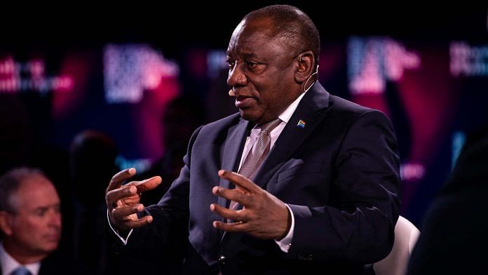 File image of Cyril Ramaphosa, South Africa's president