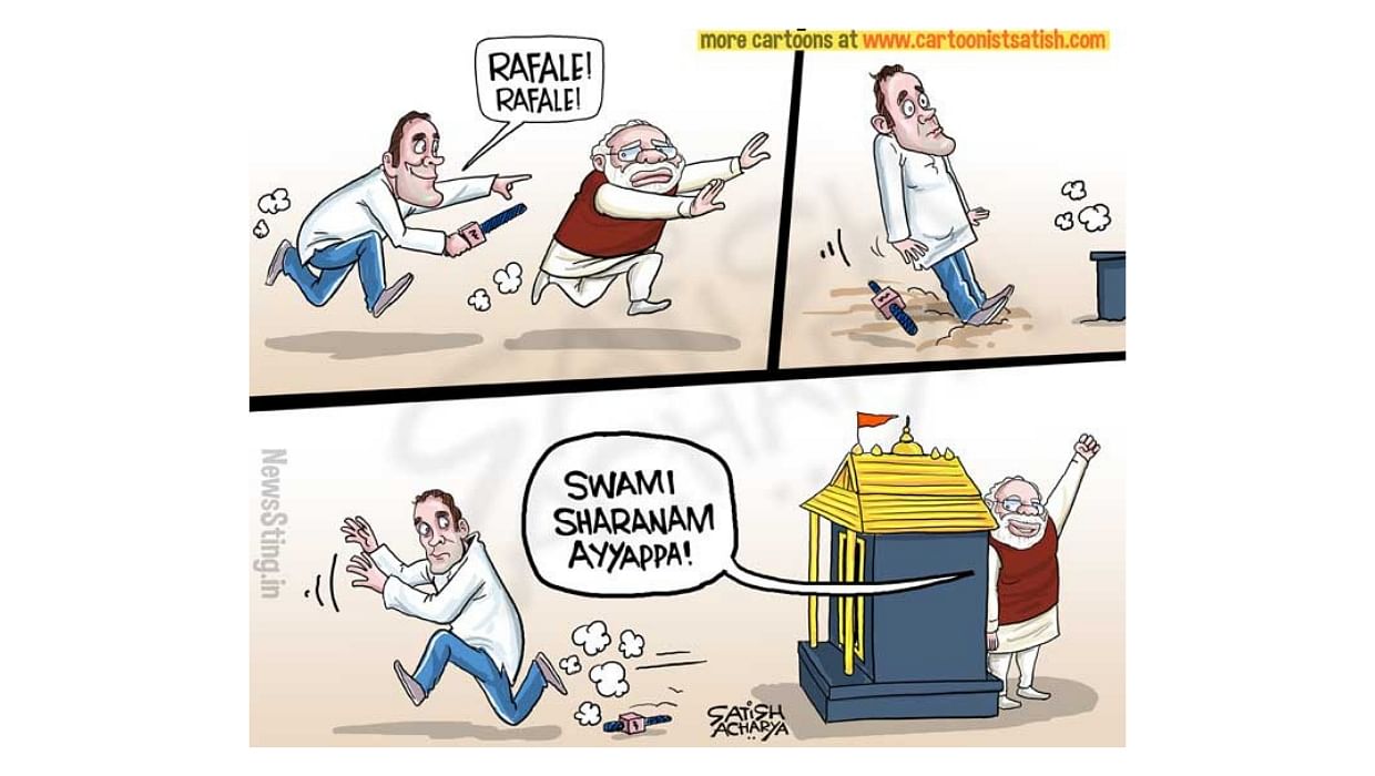 Rahul's Rafale rebukes amid silence on Sabarimala Rahul's Rafale rebukes amid silence on Sabarimala