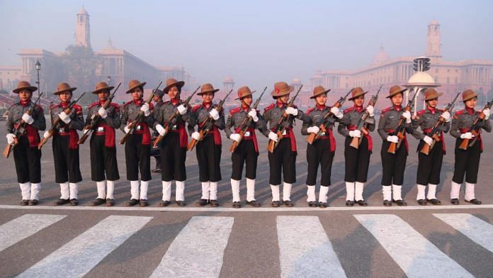 Representational Image | The women contingent of Assam Rifles during the Republic Day parade rehearsal in 2019 | Suraj Singh Bisht | ThePrint