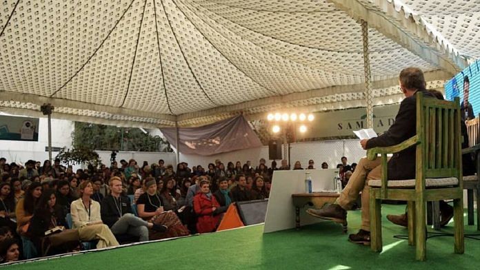 Attendees at a session in Jaipur Lit fest | @ZEEJLF/Twitter