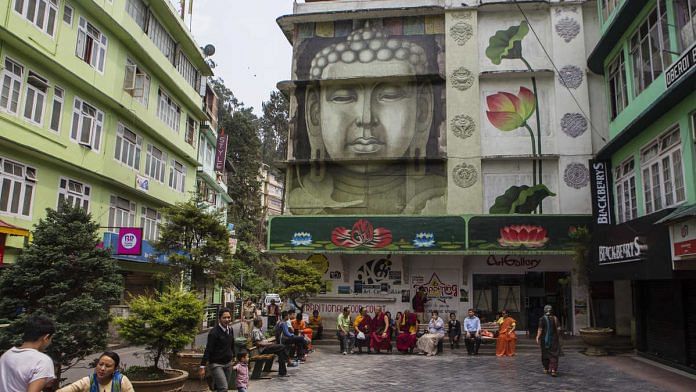 People sit in an outdoor plaza in Gangtok, Sikkim (Representational image)