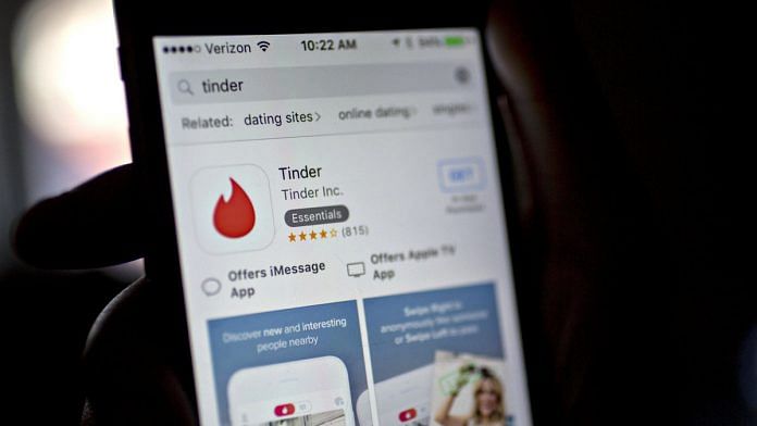 The Tinder application is displayed on a phone (Representational image)