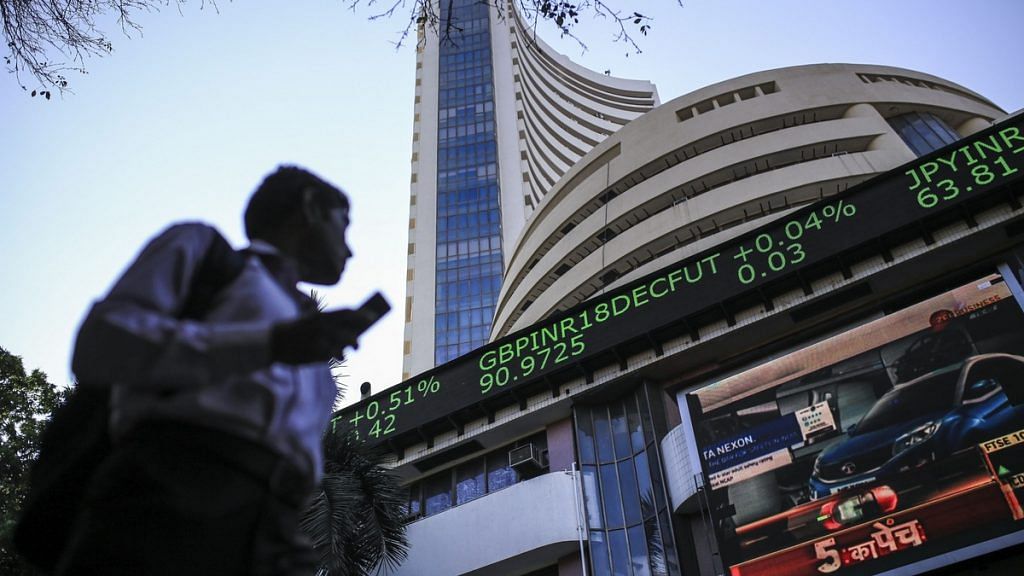 An electronic ticker board indicates British pound to Indian rupee currency exchange rate outside the Bombay Stock Exchange building in Mumbai| Dhiraj Singh/Bloomberg