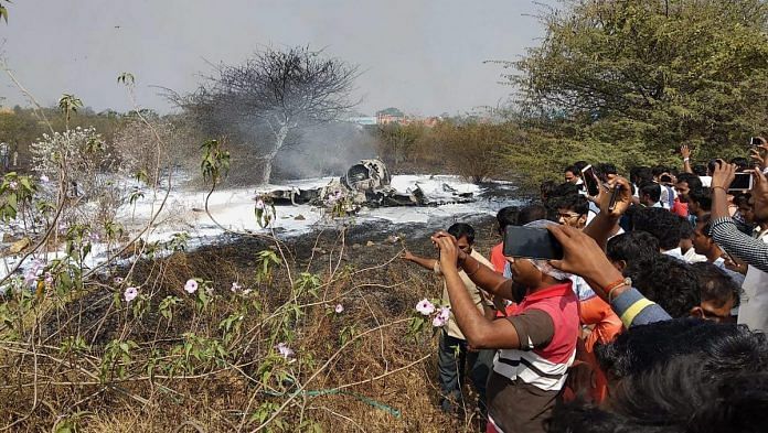 Mirage-2000 fighter aircraft wreckage in Bengaluru
