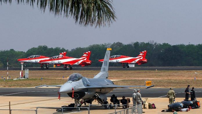 Aircrafts on display, a day before the start of Aero India 2019 air show, at Yelahanka airbase in Bengaluru | PTI