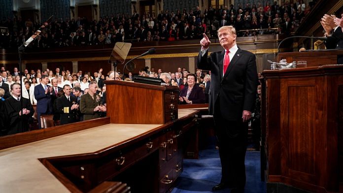 US President Donald Trump delivers a State of the Union address to a joint session of Congress at the US Capitol in Washington, D.C., US | Doug Mills/Pool via Bloomberg