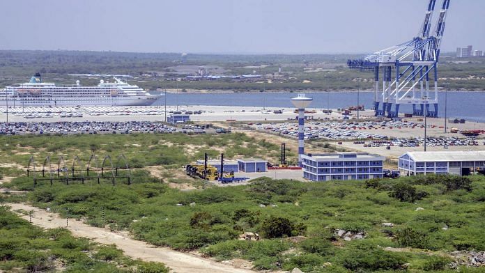 View of Sri Lanka's Hambantota Port, operated by China Merchants Group