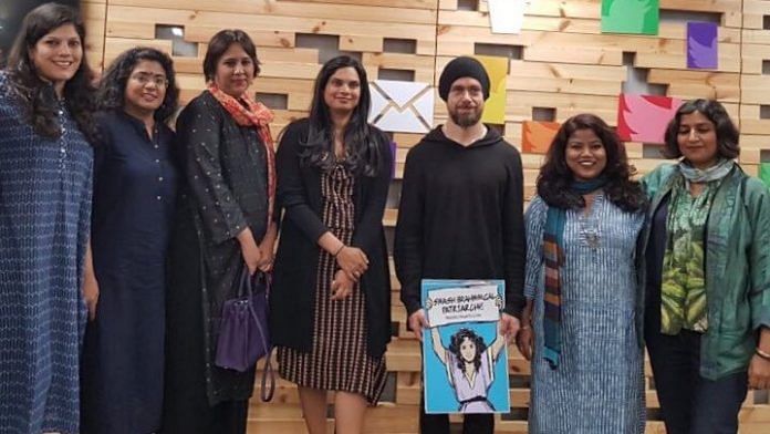 Jack Dorsey during his visit to India | @annavetticad/Twitter