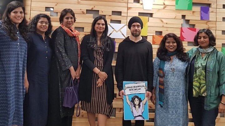 Jack Dorsey during his visit to India | @annavetticad/Twitter