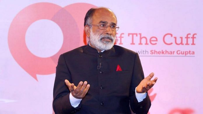 Union tourism minister K. J. Alphons at Off The Cuff | ThePrint