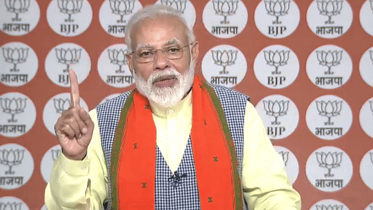 PM Narendra Modi during the event | @BJP4India/Twitter