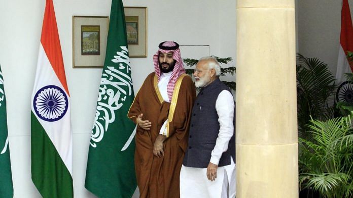 PM Narendra Modi with Saudi Crown Prince Mohammed bin Salman in Hyderabad house | Praveen Jain