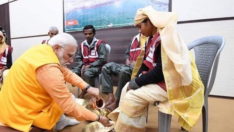 By washing feet, PM Narendra Modi was honouring himself not safai karamcharis