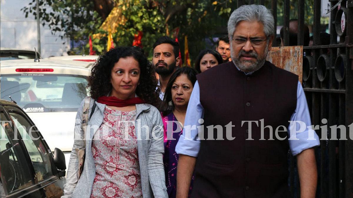 Priya Ramani with The Wire editor Siddharth Varadarajan | Suraj Singh Bisht / ThePrint