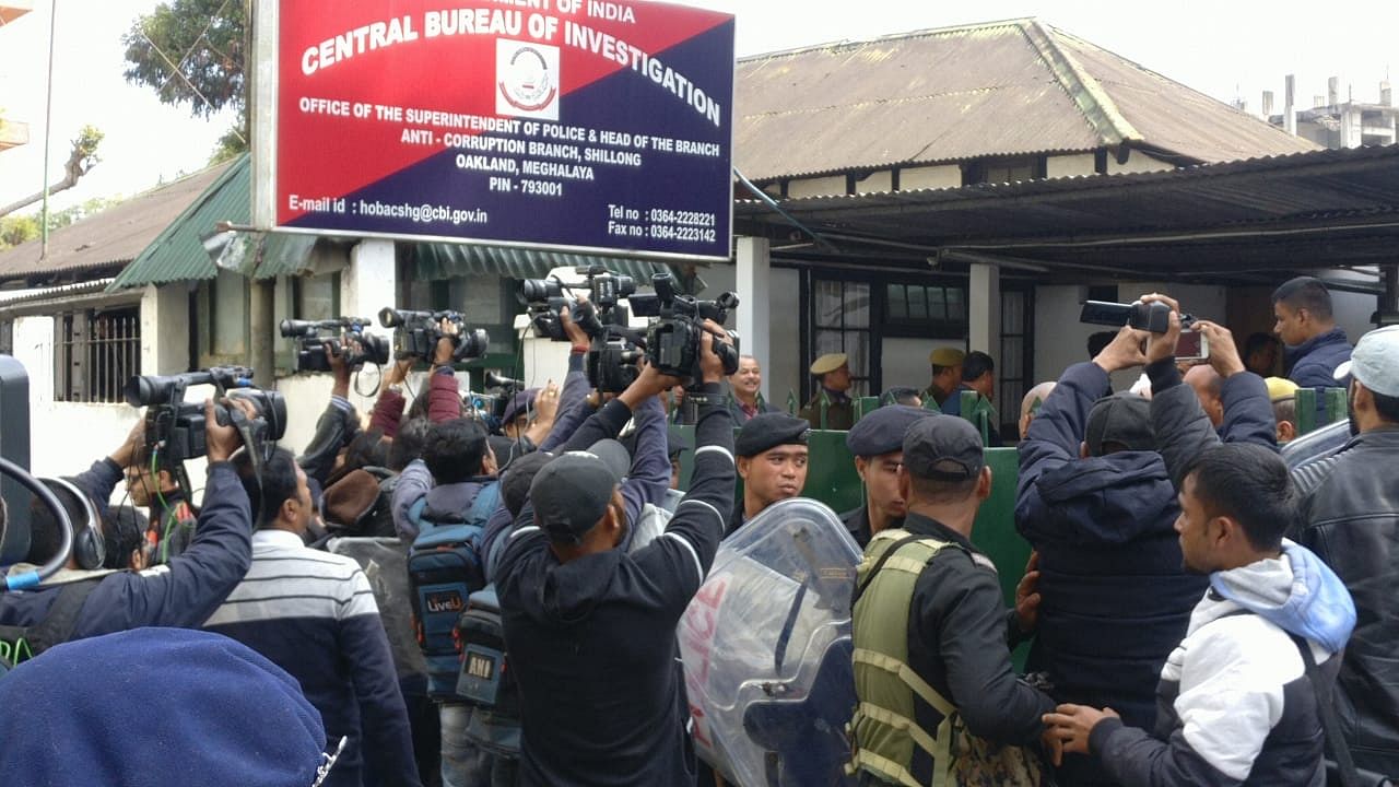 Journalists wait outside CBI's office | Nandita Singh/ThePrint