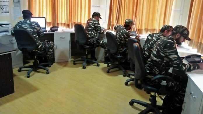 CRPF officials at the helpline centre | Moushumi Das Gupta/Twitter