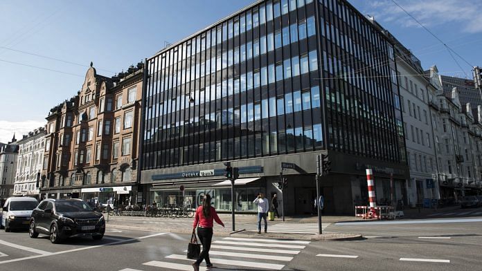 Danske Bank A/S bank branch in central Copenhagen, Denmark.