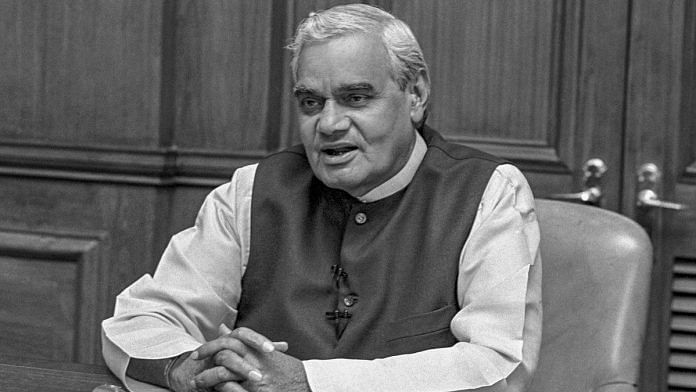 File photo of former prime minister Atal Bihari Vajpayee in New Delhi on 19 May, 1996