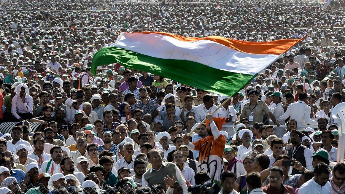 Congress supporters in a public rally (representational image) | PTI