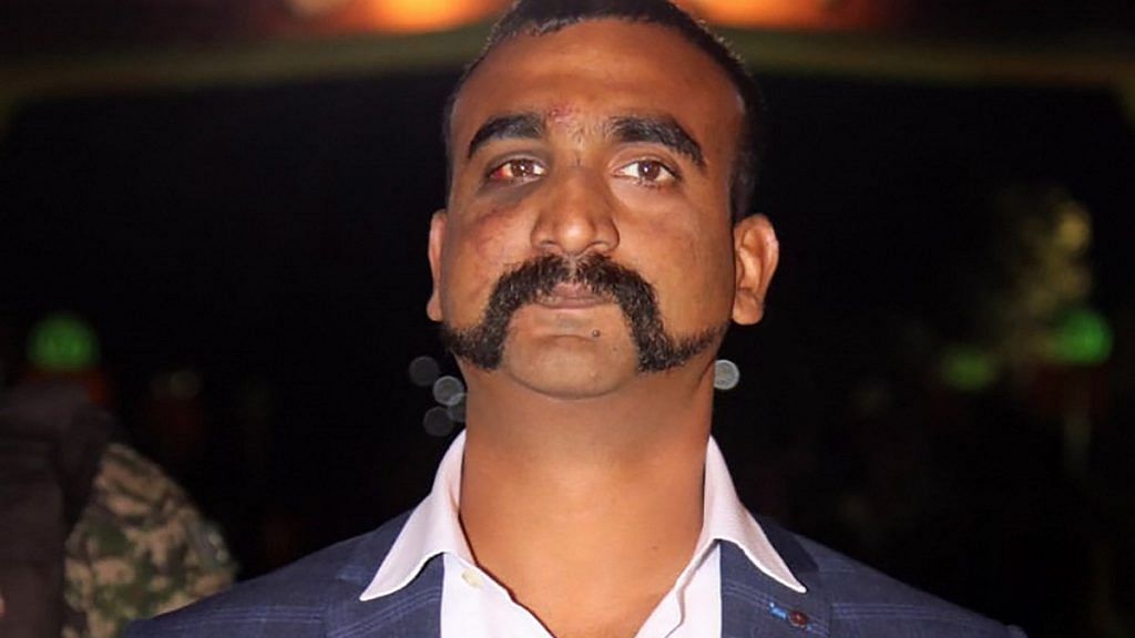 Indian Air Force (IAF) pilot Wing Commander Abhinandan Varthaman as he is released by Pakistan authorities at Wagah border on the Pakistani side