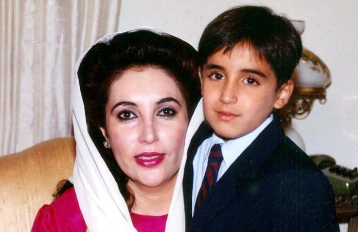 File photo of Benazir Bhutto with Bilawal Bhutto | BBhuttoZardari/Twitter