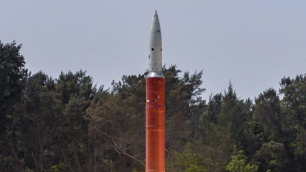 Ballistic Missile Defence (BMD) Interceptor missile being launched by DRDO in A-SAT missile test, Odisha | PTI