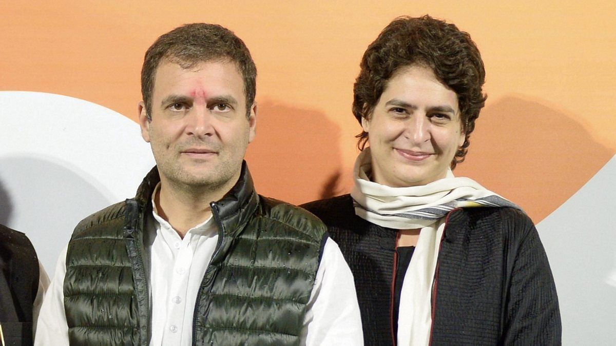File photo of Rahul Gandhi and Priyanka Gandhi | PTI