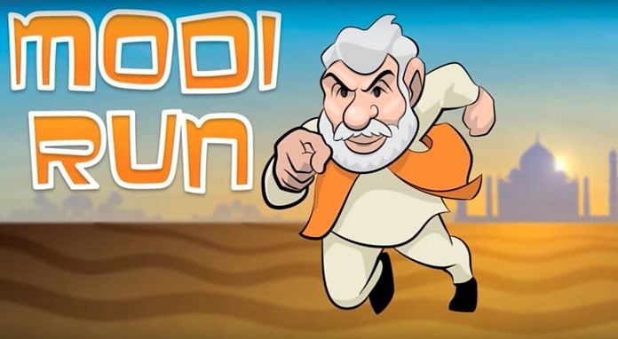 Screenshot of the game Modi Run | Google Play Store