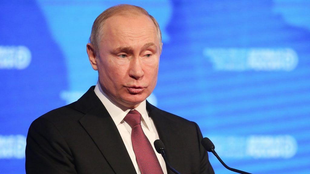Vladimir Putin, Russia's president, speaks during the "Business Russia" conference in Moscow, Russia