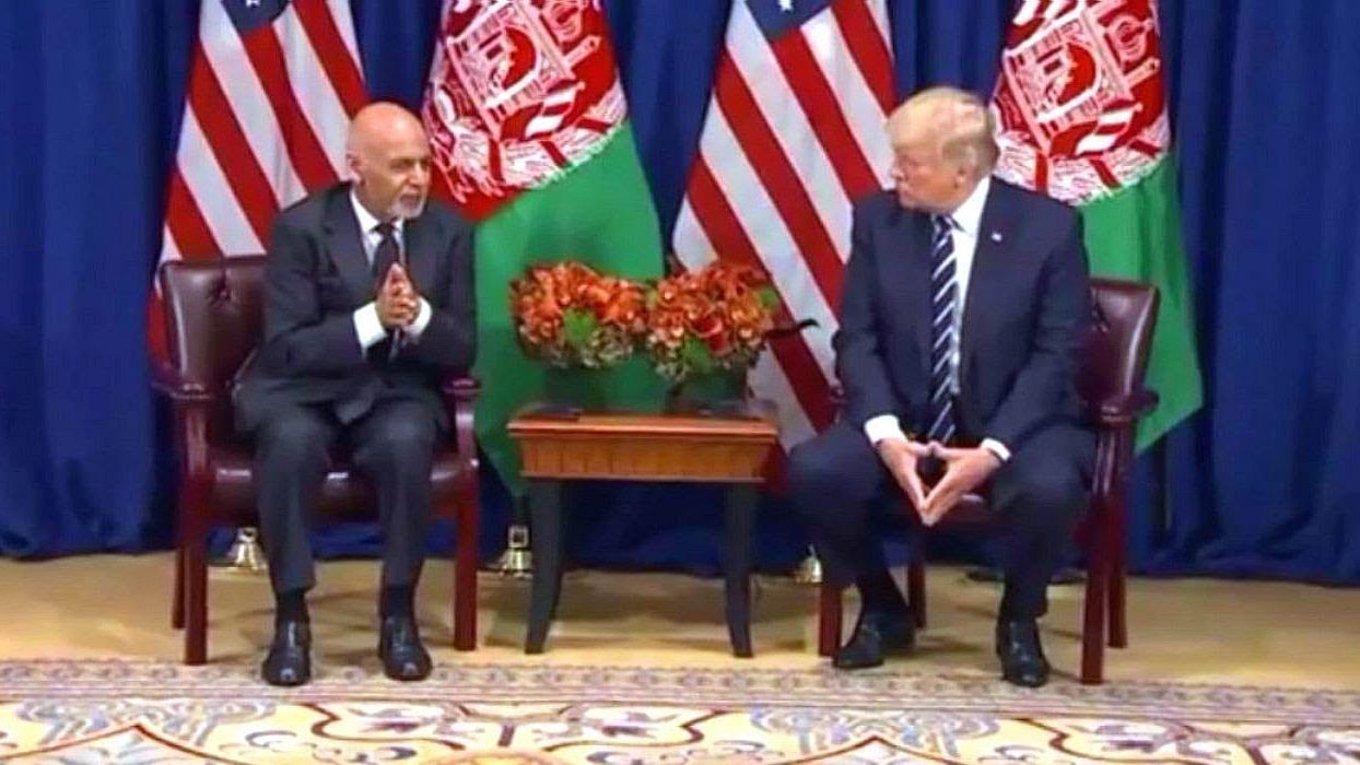 US president Donald Trump with Afghanistan president Ashraf Ghani | YouTube