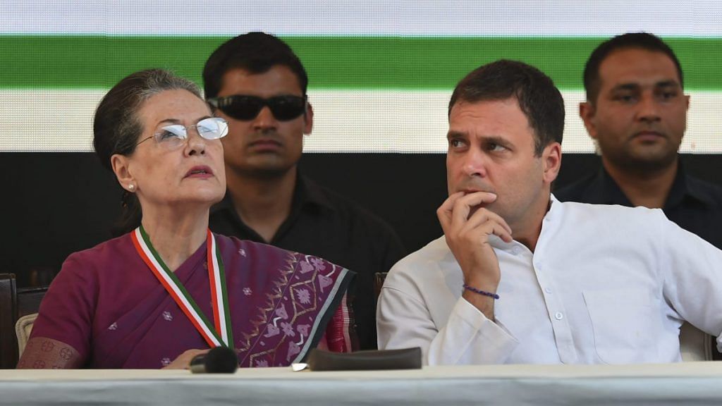 Congress President Rahul Gandhi and senior party leader Sonia Gandhi