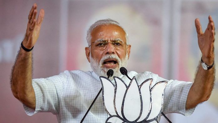 PM Narendra Modi during an election rally in Coimbatore | PTI