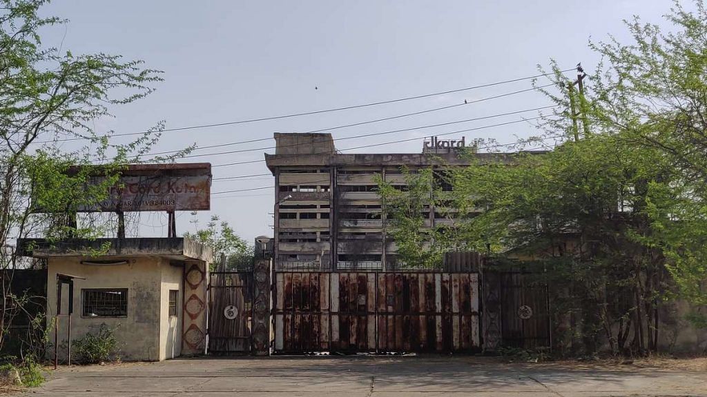 The closed JK factory site in Kota which once employed close to 5000 people