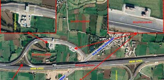 Satellite images show a few interchanges observed in the lower heights of Khyber Pakhtunkhwa, connecting important towns and roads with the CPEC | Col. Vinayak Bhat (retd) / ThePrint