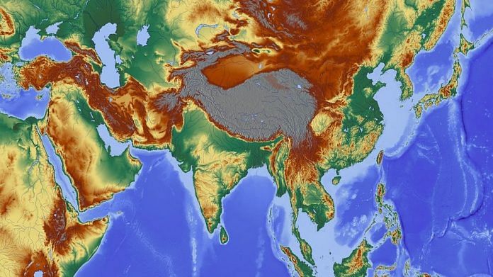 India-Asia map