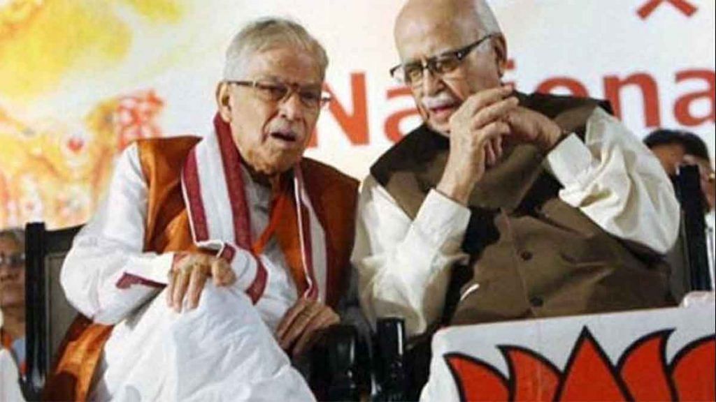 File image of veteran BJP leaders Murli Manohar Joshi (left) and L.K. Advani | Photo: PTI