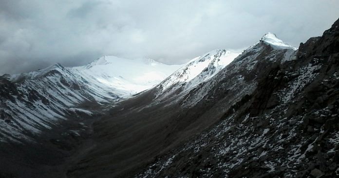 Khardung La ridge as seen from Leh - Pass on horizon | Pic courtesy Air Cmde RA Maslekar