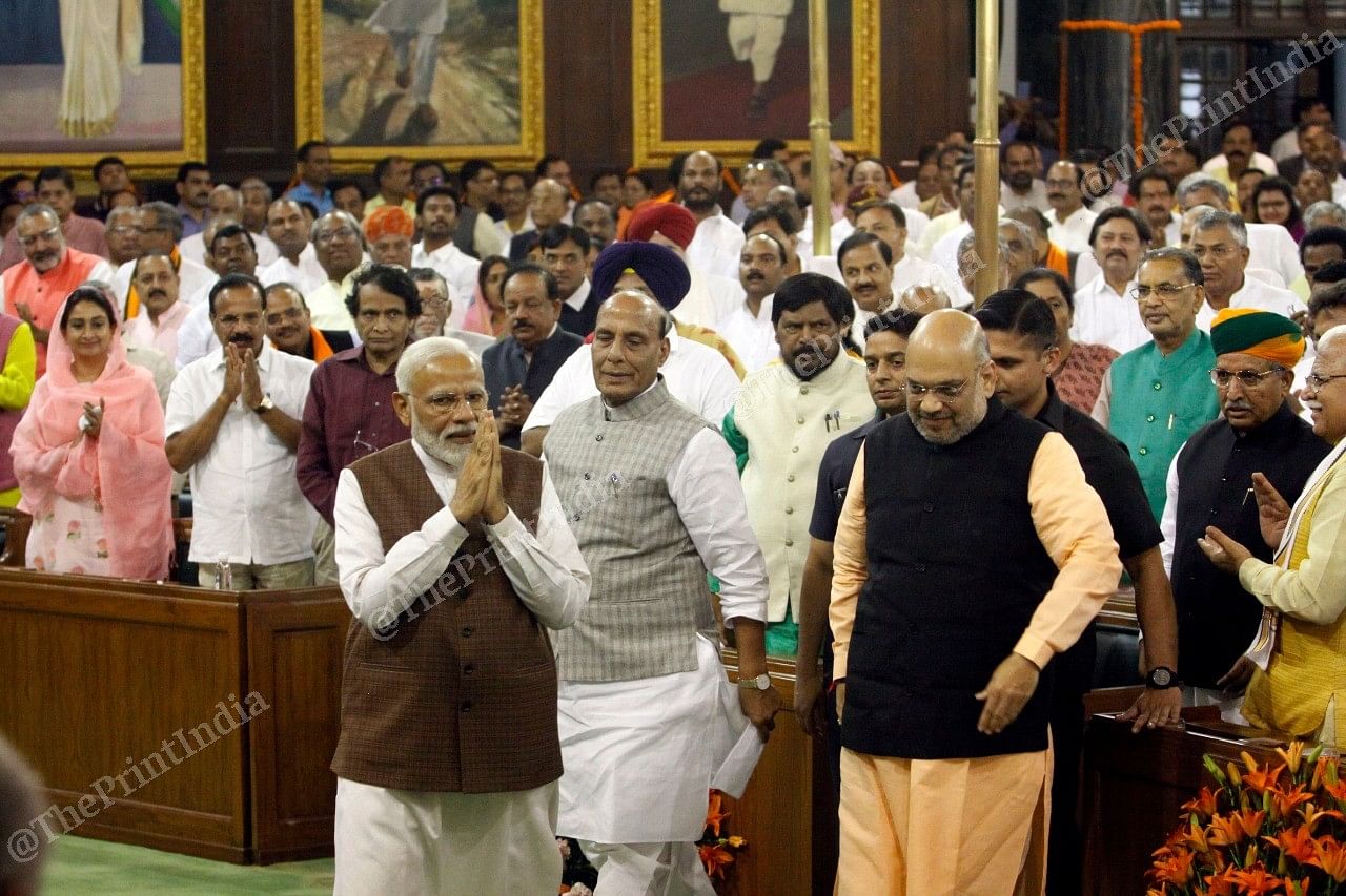PM Modi leaves for Rashtrapati Bhawan to stake his claim to form the government | Photo: Praveen Jain | ThePrint