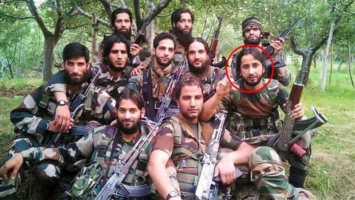 Burhan Wani and his core group of militants (representational file image)