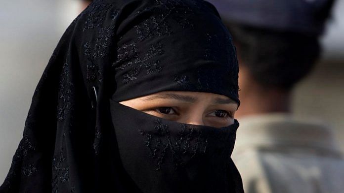 File image of a woman wearing an Indian woman wearing a burqa