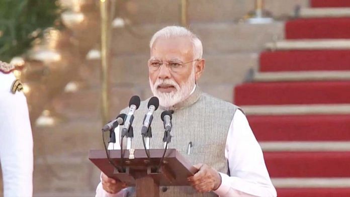 PM Narendra Modi at Rashtrapati Bhavan