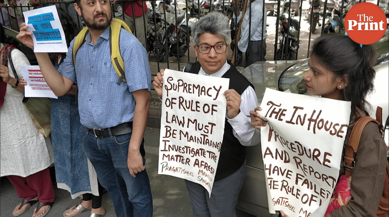 Lawyers, activists protest outside SC over clean chit to CJI Gogoi, demand his resignation