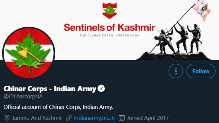 Why Twitter suspended the handle of Indian Army’s Kashmir-based Chinar Corps