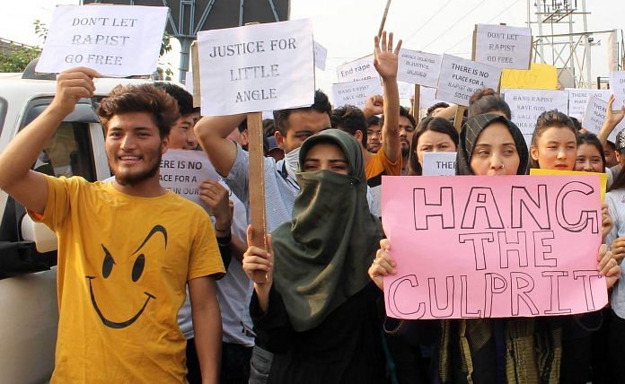 People protest against the rape of a three-year-old in Jammu. (Representational Image) | ANI Photos