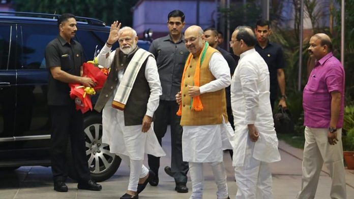 PM Modi with Home Minister Amit Shah