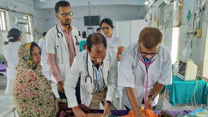 Representational image | File photo of a doctor at work at a hospital in Muzaffarpur | Photo: PTI