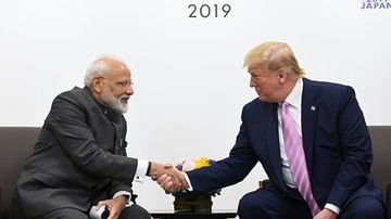 Narendra Modi with Donald Trump | ThePrint.in