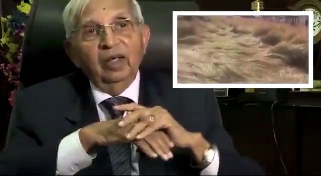 Screengrab of the viral video of Air Marshal Denzil Keelor (retd) | Twitter